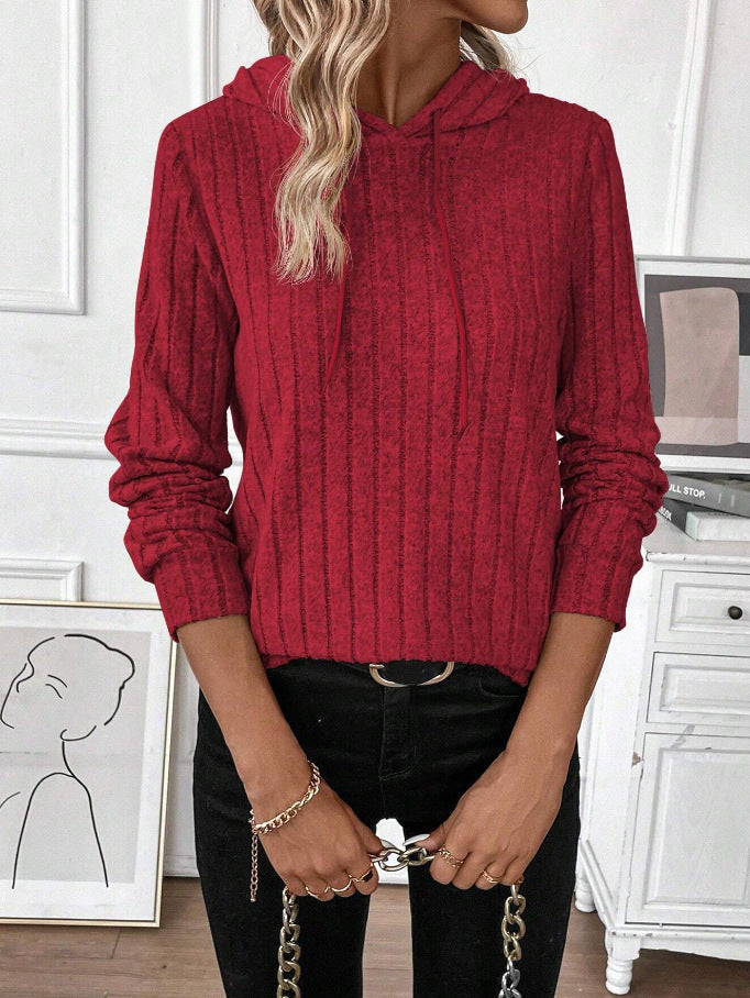 Sunken Stripe Paradise Pullover Hooded Long Sleeves